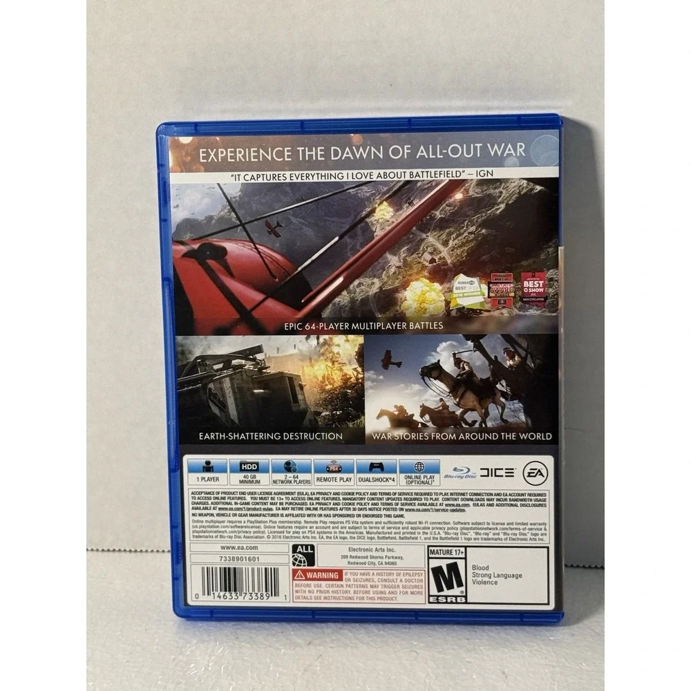 PS4 Battlefield‎ 1 (PlayStation 4, 2016)